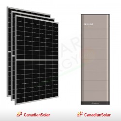 KIT FOTOVOLTAICO MODULABILE DA 1 A 6 KW CANADIAN CON ACCUMULO DA 6.6 A 19.9 KWH