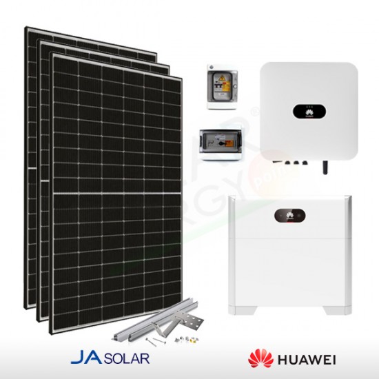 KIT FOTOVOLTAICO 3.2 KW JA SOLAR – HUAWEI CON ACCUMULO 5 KWH (COMPLETO)