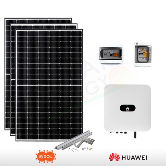 KIT FOTOVOLTAICO 3.4 KW BISOL – HUAWEI PREDISPOSTO PER ACCUMULO (COMPLETO)