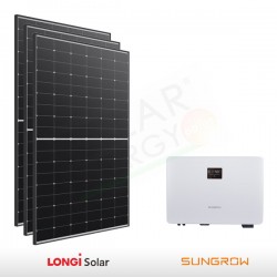 KIT FOTOVOLTAICO 3 KW LONGI SOLAR – SUNGROW PREDISPOSTO PER ACCUMULO