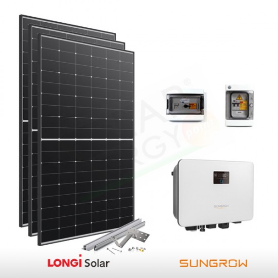 KIT FOTOVOLTAICO 3.4 KW LONGI SOLAR – SUNGROW (COMPLETO)