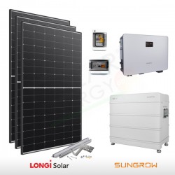 KIT FOTOVOLTAICO 4.4 KW LONGI SOLAR – SUNGROW CON ACCUMULO 6.4 KWH (COMPLETO)