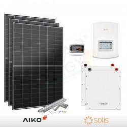 KIT FOTOVOLTAICO 5.5 KW AIKO – SOLIS CON ACCUMULO DA 9.6 KWH (COMPLETO)