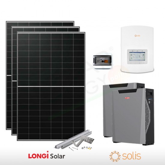 KIT FOTOVOLTAICO 6.5 KW LONGI SOLAR – SOLIS CON ACCUMULO DA 10.6 KWH (COMPLETO)