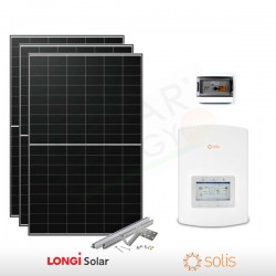 KIT FOTOVOLTAICO 3.2 KW LONGI SOLAR – SOLIS PREDISPOSTO PER ACCUMULO (COMPLETO)