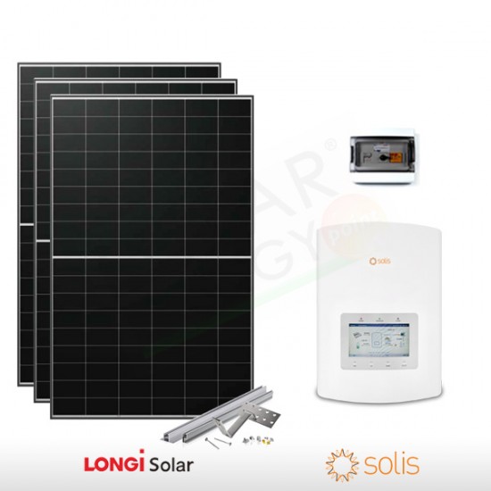 KIT FOTOVOLTAICO 6.5 KW LONGI SOLAR – SOLIS PREDISPOSTO PER ACCUMULO (COMPLETO)