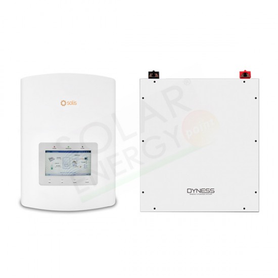 KIT ACCUMULO SOLIS DYNESS – INVERTER S5-EH1P3K-L 3 KW E BATTERIA A48100 4.8 KWH