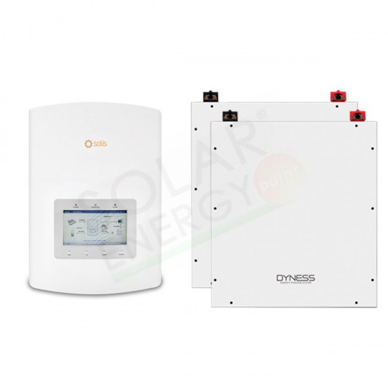 KIT ACCUMULO SOLIS DYNESS – INVERTER S5-EH1P5K-L 5 KW E BATTERIA A48100 9.6 KWH