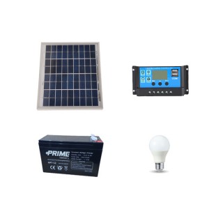 Kit Solare Fotovoltaico 5W 12V Regolatore PWM 10A Nvsolar Camper Casa  Nautica Illuminazione